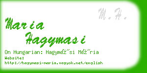 maria hagymasi business card